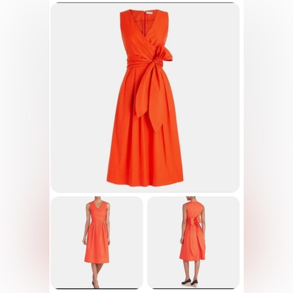 J. by J. Crew Orange Wrap Dress - Picture 1 of 7